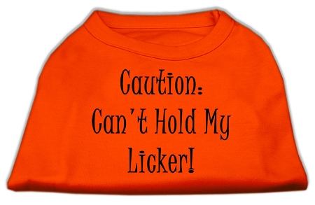 Can't Hold My Licker Screen Print Shirts Orange XS